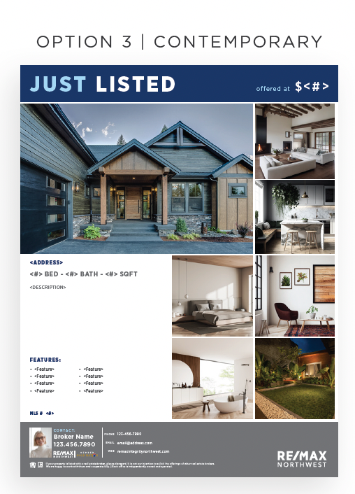 Listing Flyers (8 Designs Available) – REMAX Marketing Shop